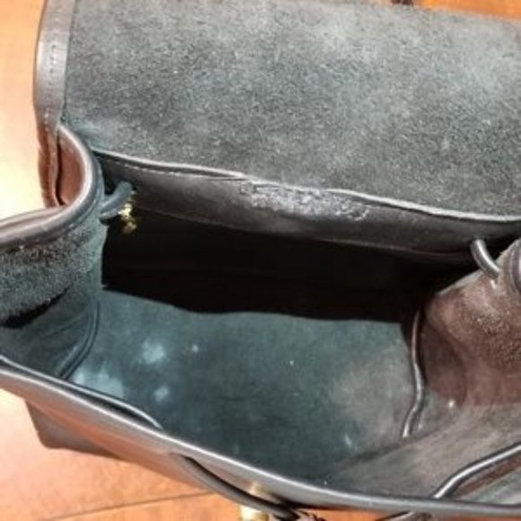 Vintage Coach black leather purse backpack #9791